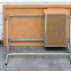 Bureau vintage en bois et tube chromé