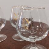 Set of 5 "Napoleon" cognac glasses
