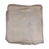 13 towels, white, damask with monogram