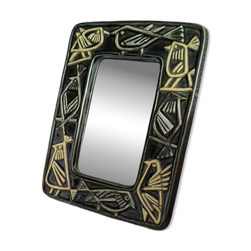 Ceramic Bird Mirror Lisa Larson Harlequin Series / Gustavsberg