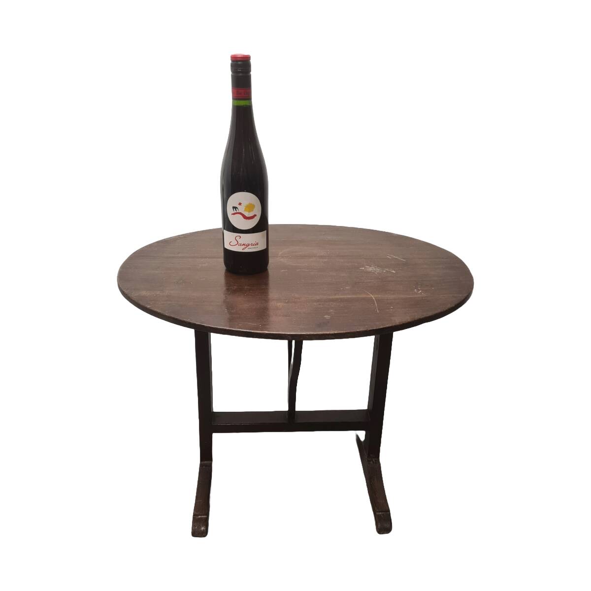 Antique French Oval Vigneron Side Table, late 1800s