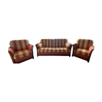 Living room 3-seater sofa and 2 1-seater armchairs