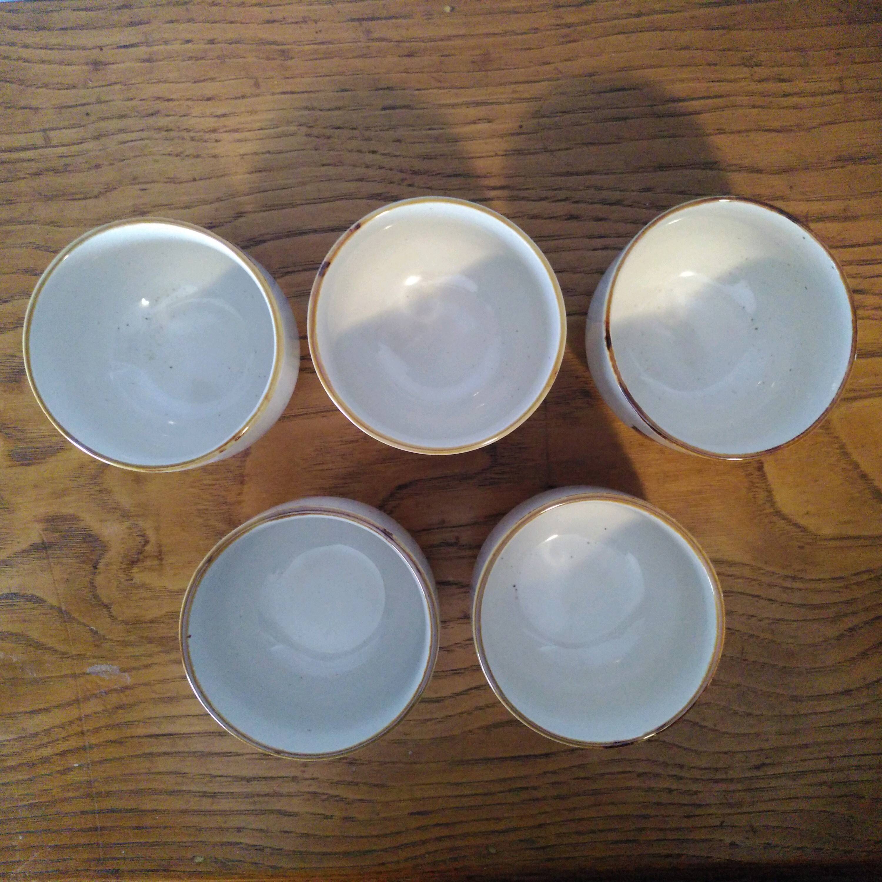 Orange flower tea cups