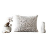 Hand-woven “Victor” cushion in linen and wool