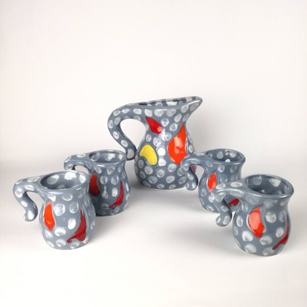 Service à boisson de Vallauris, 5 pièces, 1970