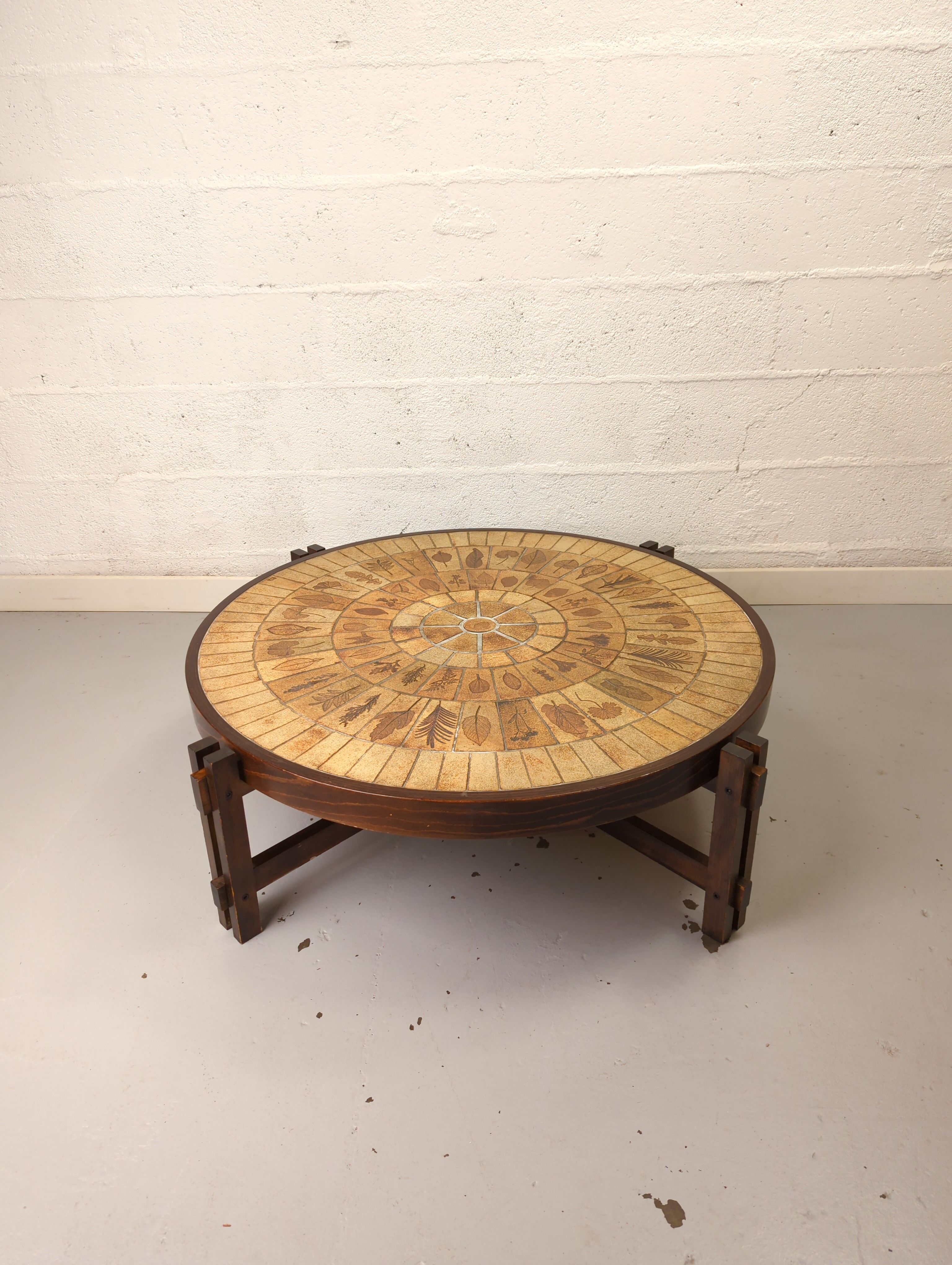 Table basse Herbier Roger Capron année 50