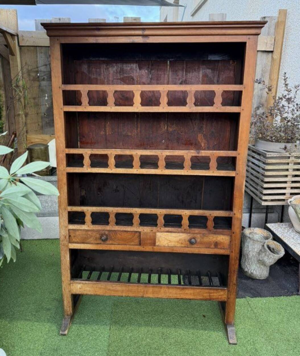 19th-century oak draining dresser