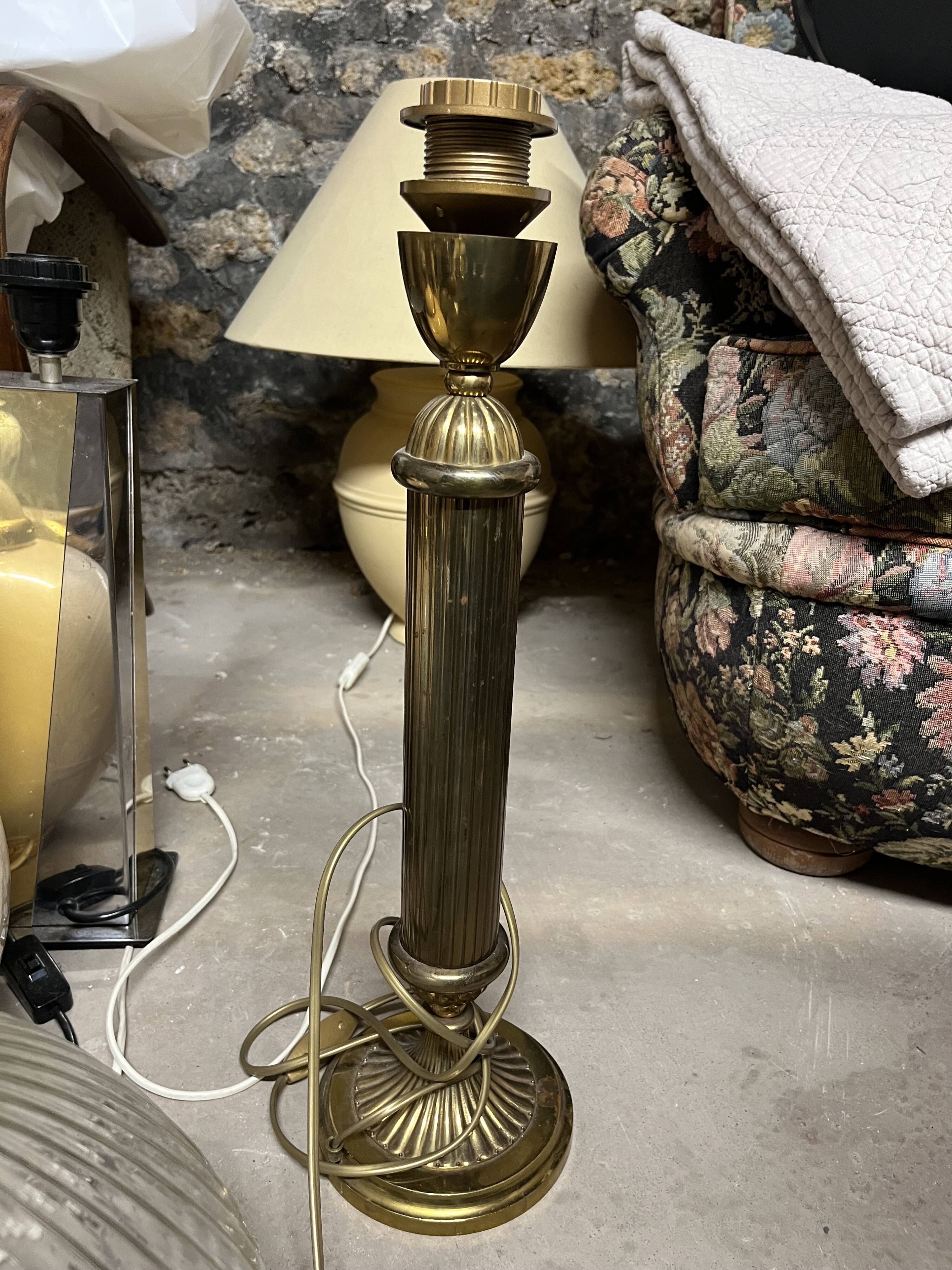Brass lamp foot
