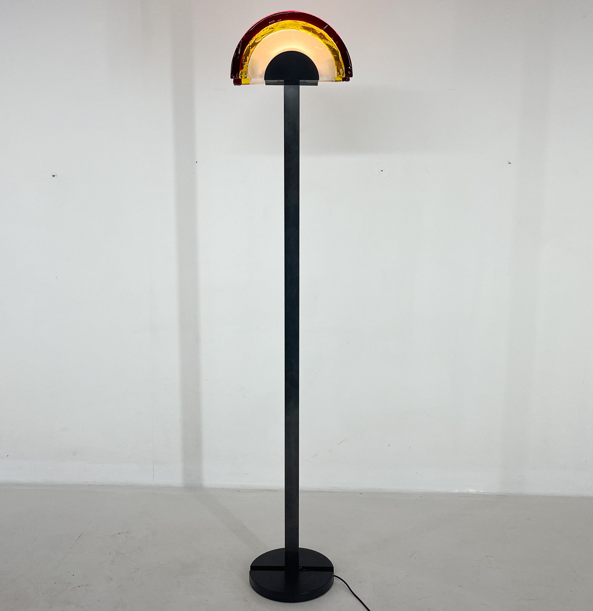 Italian AV Mazzega Floor Lamp, Labelled, 1980