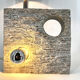 Post modern stone table lamp, 1970s