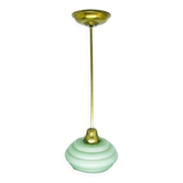 Mid-century glass and brass pendant lamp, 1950s