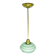 Mid-century glass and brass pendant lamp, 1950s