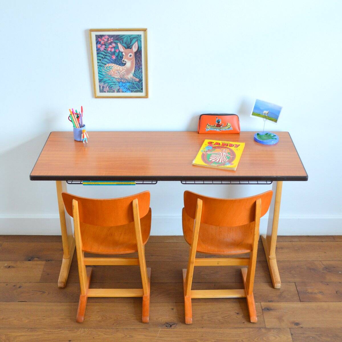 Casala desk set + 2 chairs 1950s