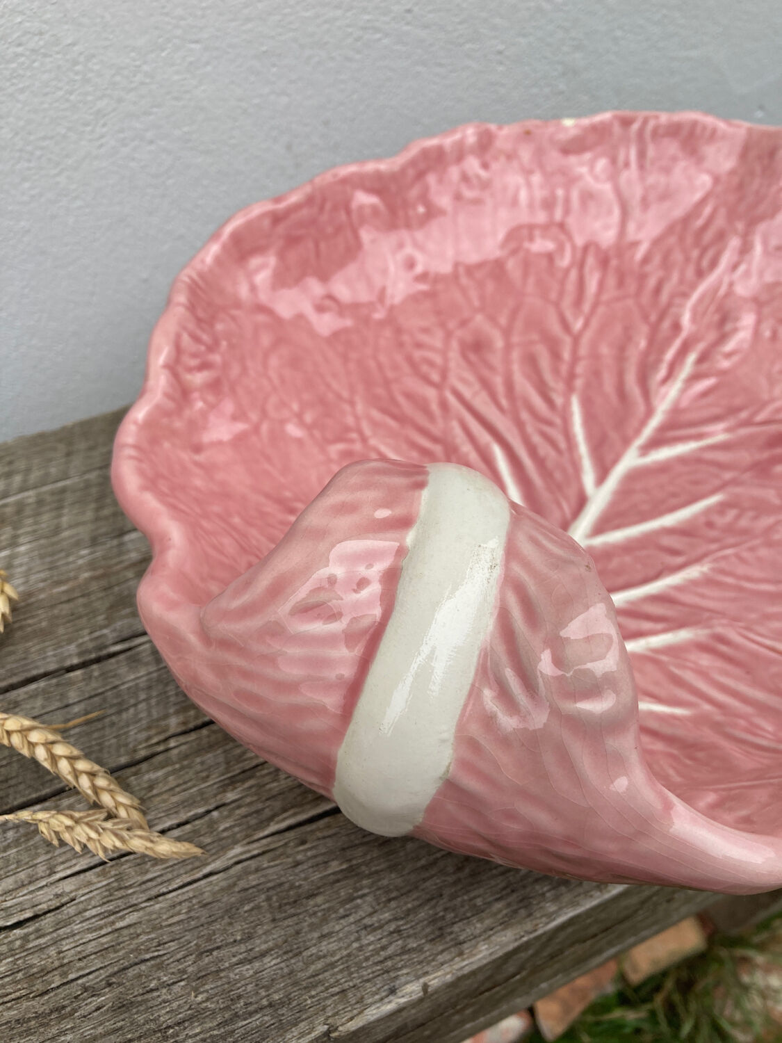 Slip pink cabbage leaf flat empty pocket