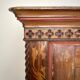 German Neo-Gothic Painted and Carved Wardrobe, 1880