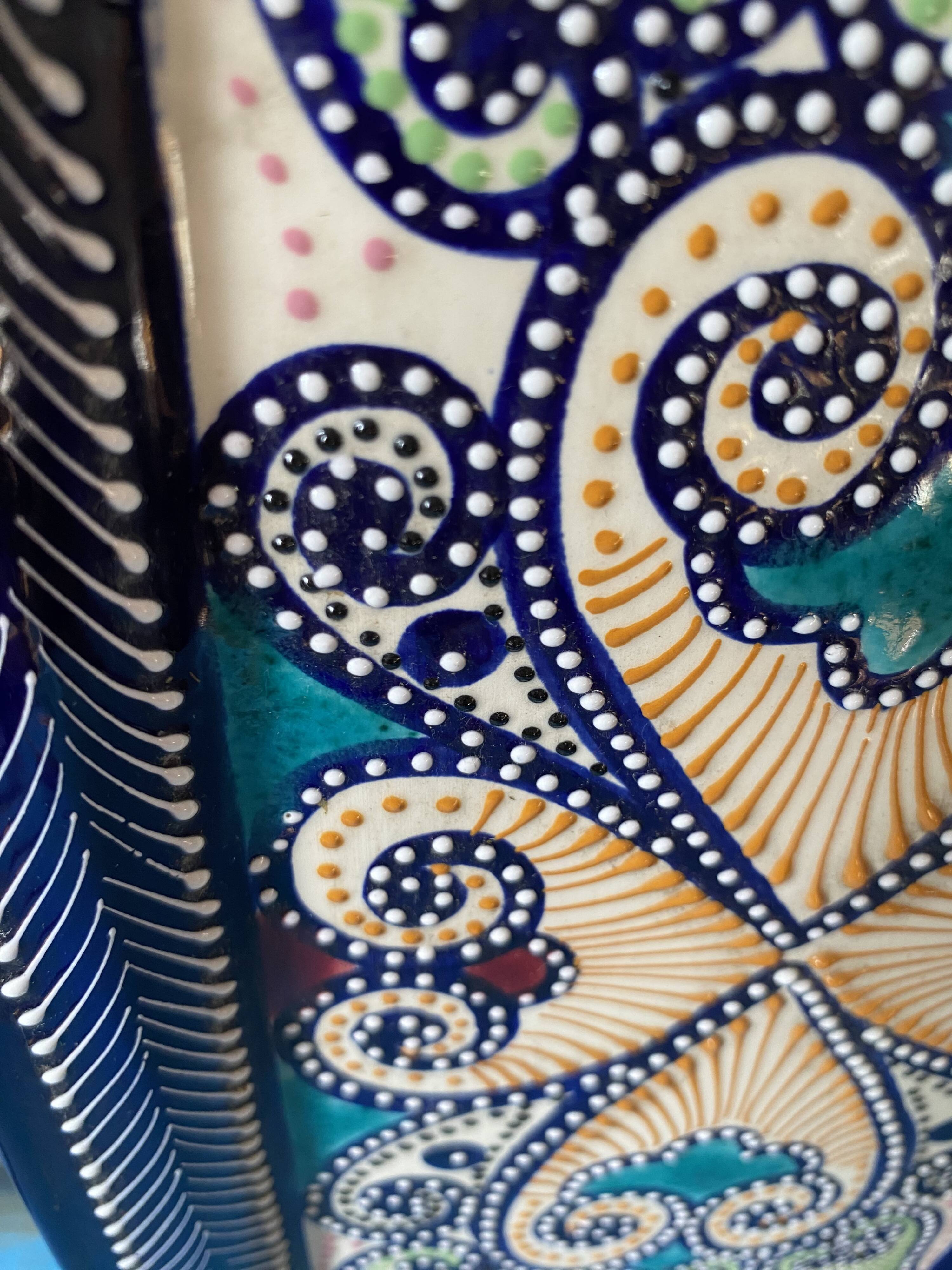 Ceramic plate Quimper signed HB