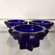 Old reims glass candlesticks cobalt blue