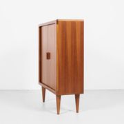 Midcentury Danish cabinet in teak with tambour doors by Dyrlund 1960s