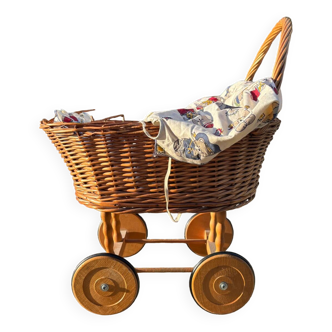 Vintage rattan pram