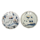 2 Plates in Nevers Earthenware (known as La Rochelle) | Bird | 18th century