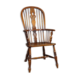 Chaise Windsor anglais antique, milieu des années 1800