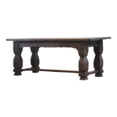 Grande table de réfectoire de ferme baroque de style jacobéen du XVIIe siècle – Précoce