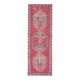 1970s Vintage Turkish Oushak Handmade Wool Cotton Pink Runner Rug 96x303