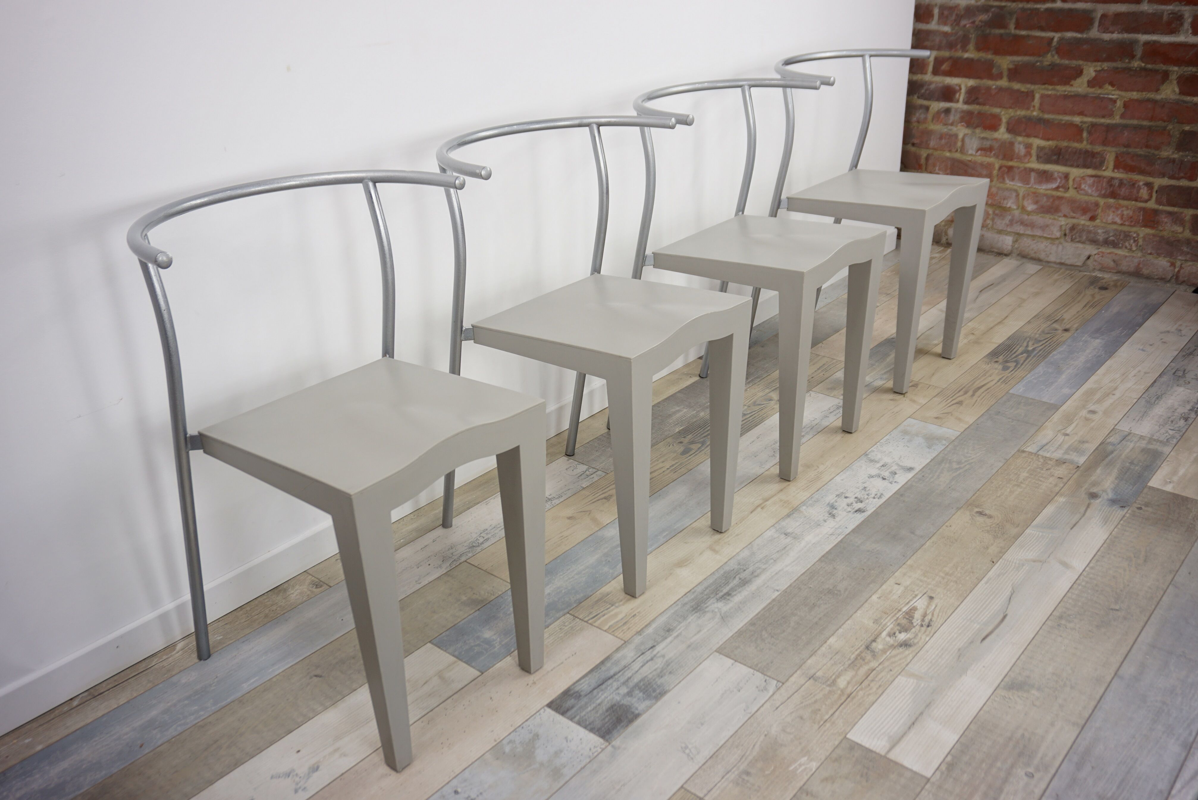Lot de 4 chaises Dr Glob Design par Philippe Starck pour Kartell