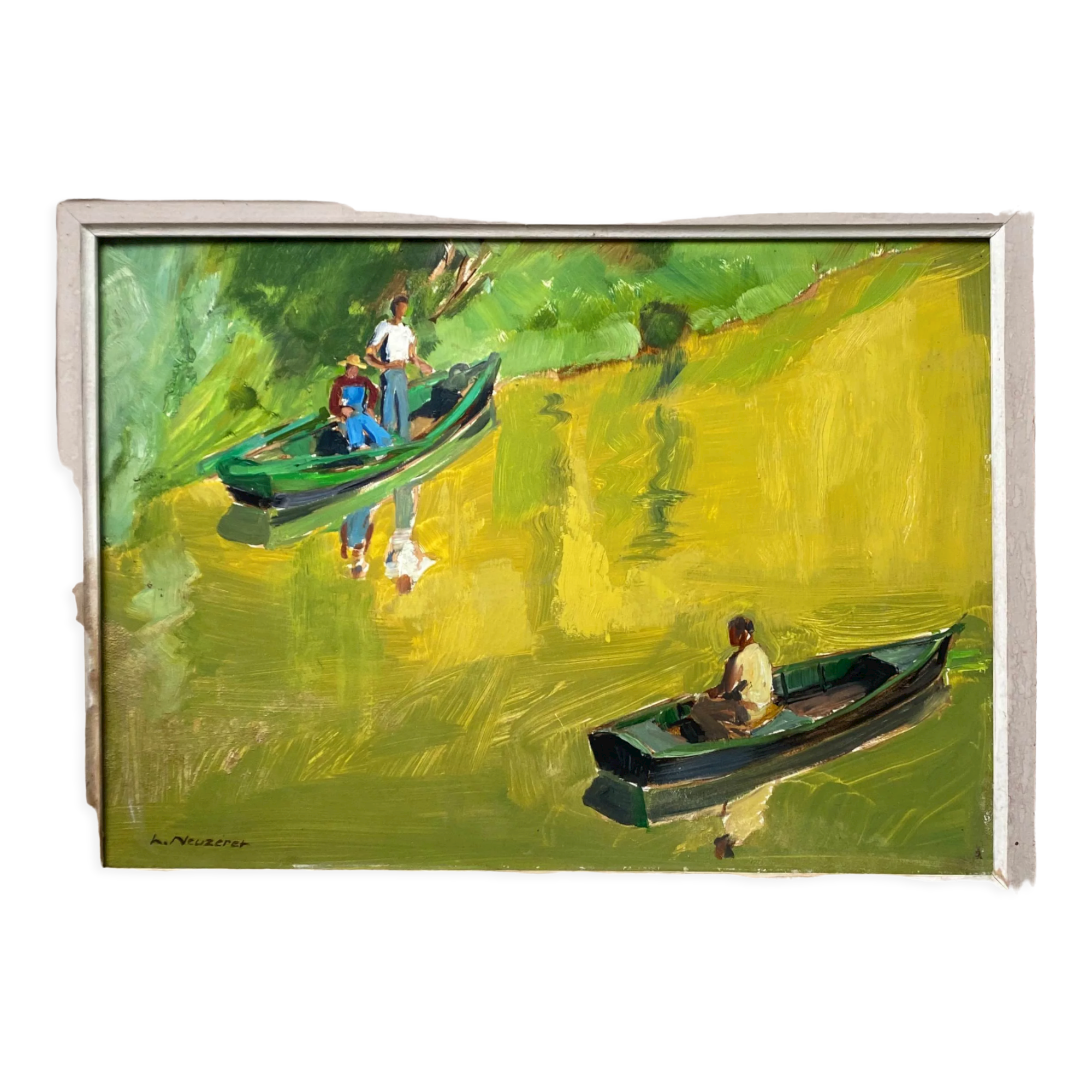 HSP painting "The Boats" by Henri Neuzeret (1898 - 1989)