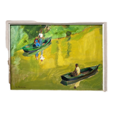 HSP painting "The Boats" by Henri Neuzeret (1898 - 1989)
