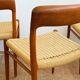 Danish dining chairs, model 75 by Niels O. Møller