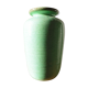 Enamelled earthenware vase with striated pattern