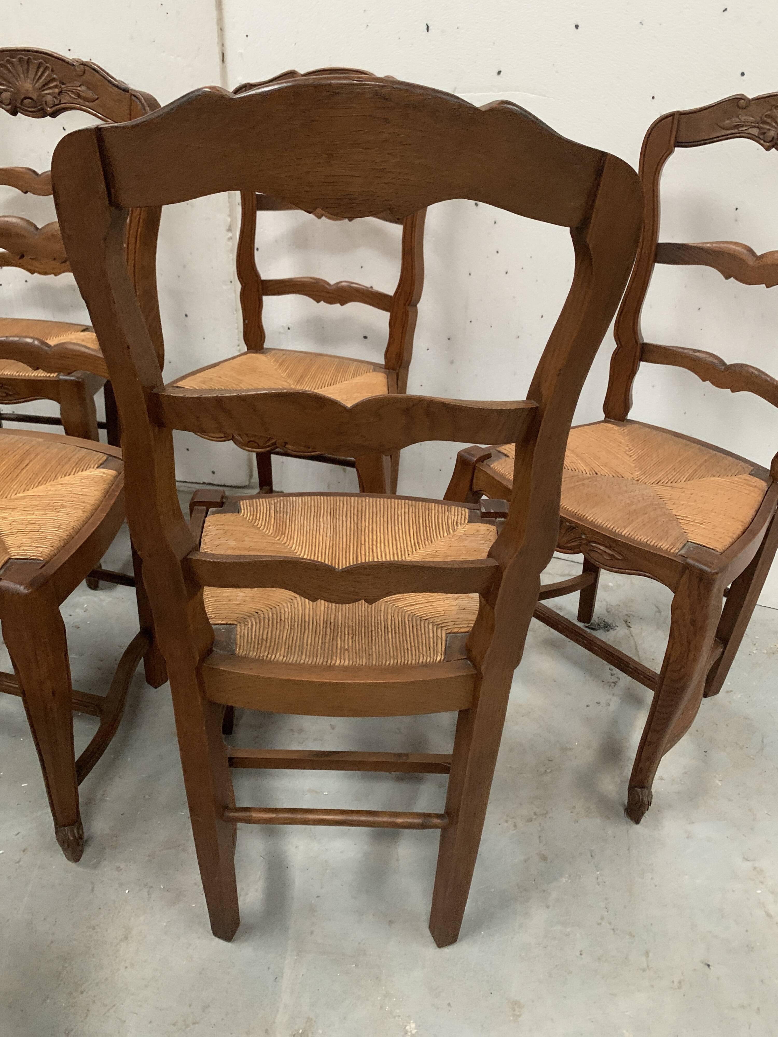 Set of eight 20th-century Regency-style chairs in solid oak