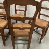 Set of eight Regency style chairs in solid oak, 20th century