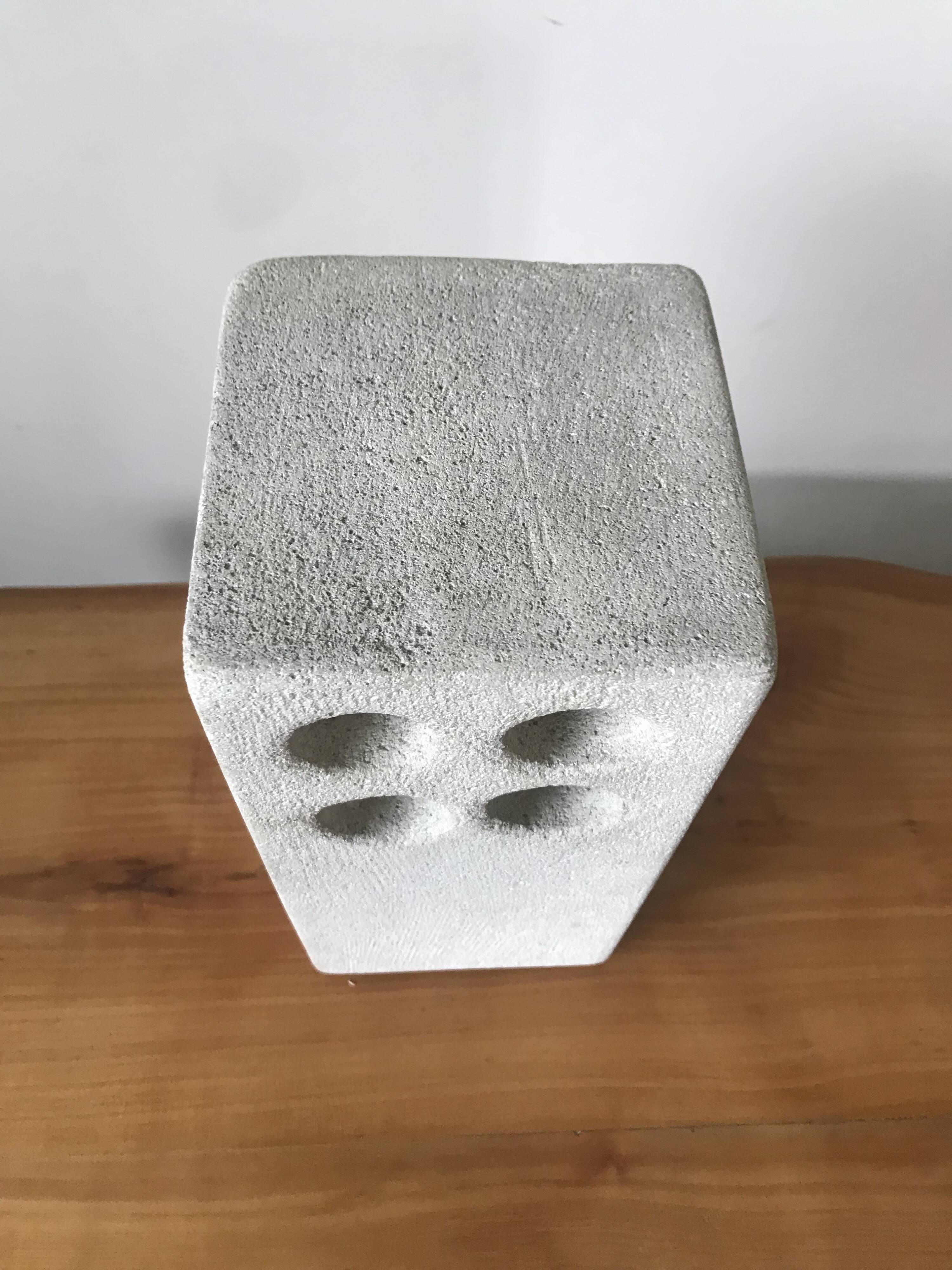 Stone sculpture lamp by Albert Tormos, circa 1970.