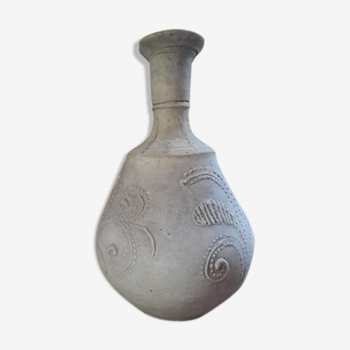 Antique white stoneware vase