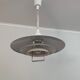 Suspension extensible métal blanc laqué, suède années 70/80