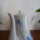 Limoges Haviland porcelain teapot - Blue cherry - Twisted sides