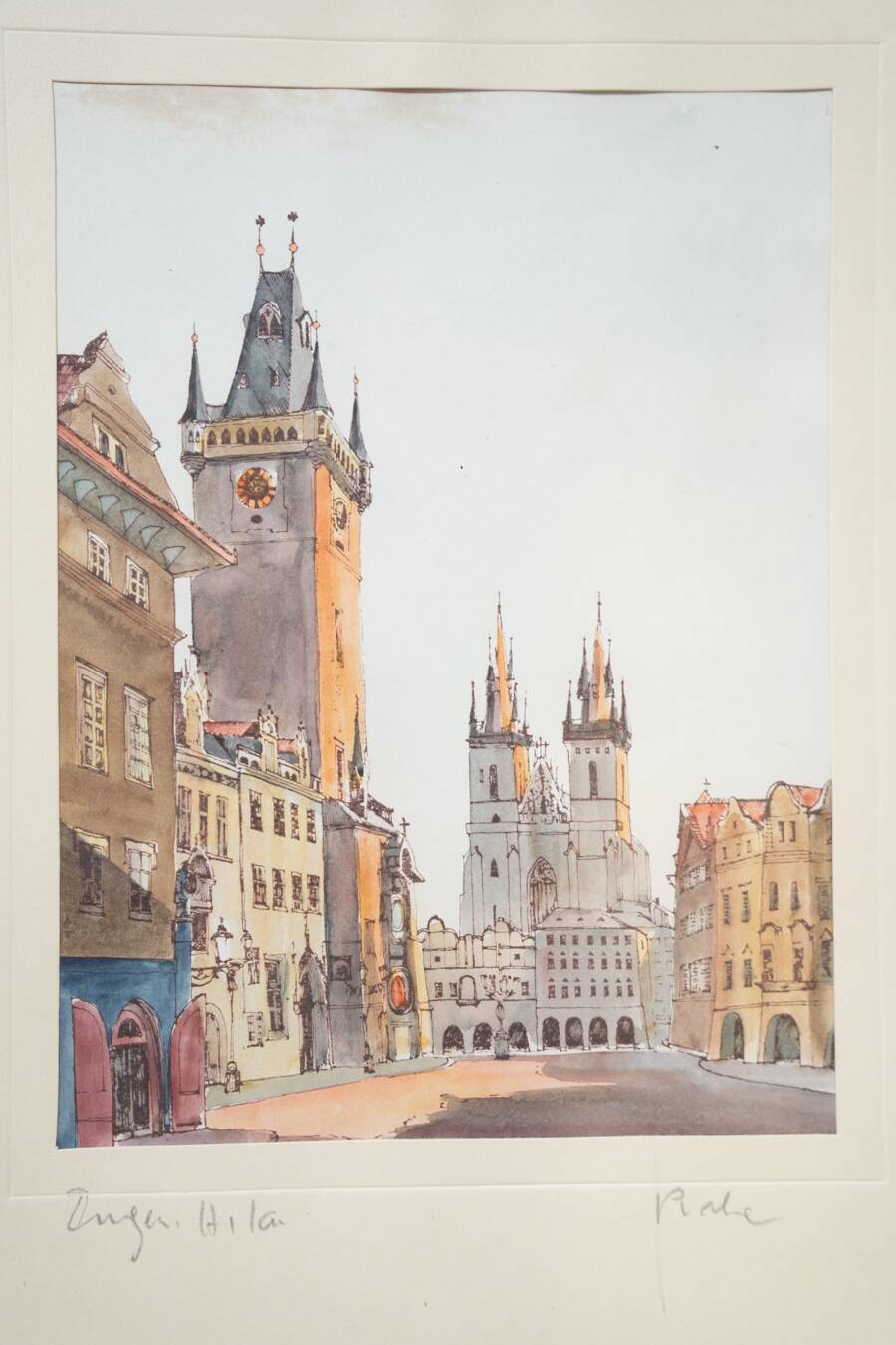 Photo Prague, Old Town Square, gold leaf. 1970-1980