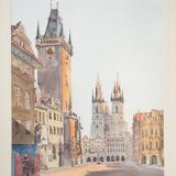 Photo Prague, Old Town Square, gold leaf. 1970-1980