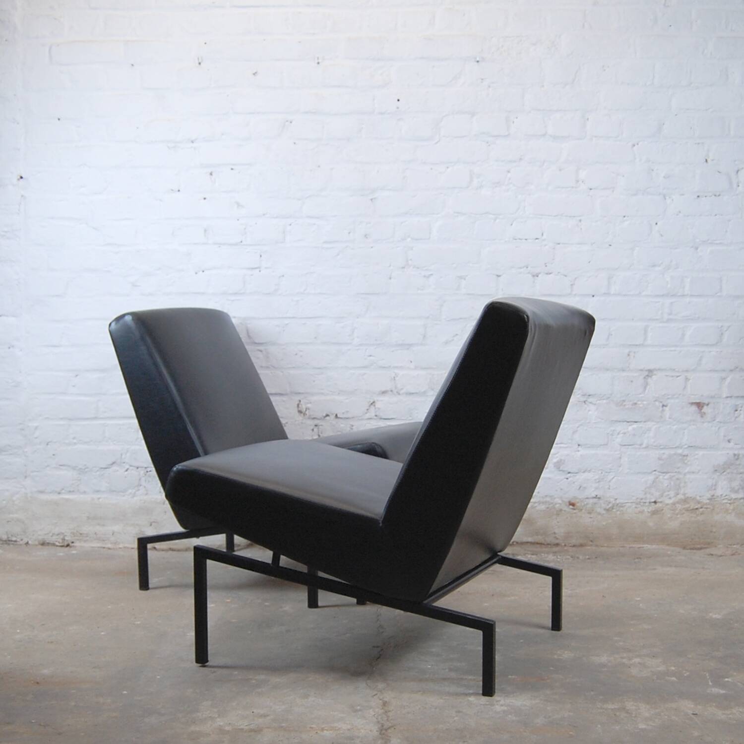 Pair of "Tempo" low chairs by Joseph André Motte for Steiner 1960s