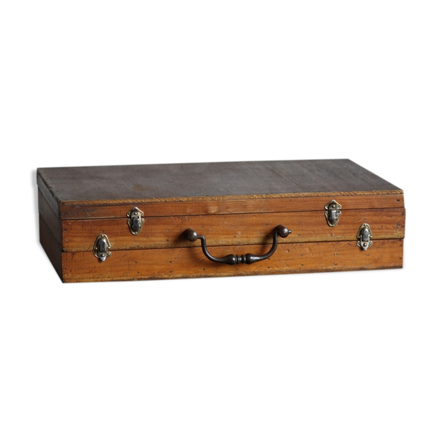 Boite de rangement en bois à fermoir
