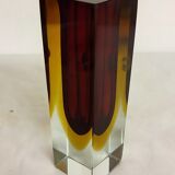 Violet vase "Sommerso" of Murano glass. Italy 1960s.