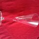 Set of 6 "flute" glasses in blown glass