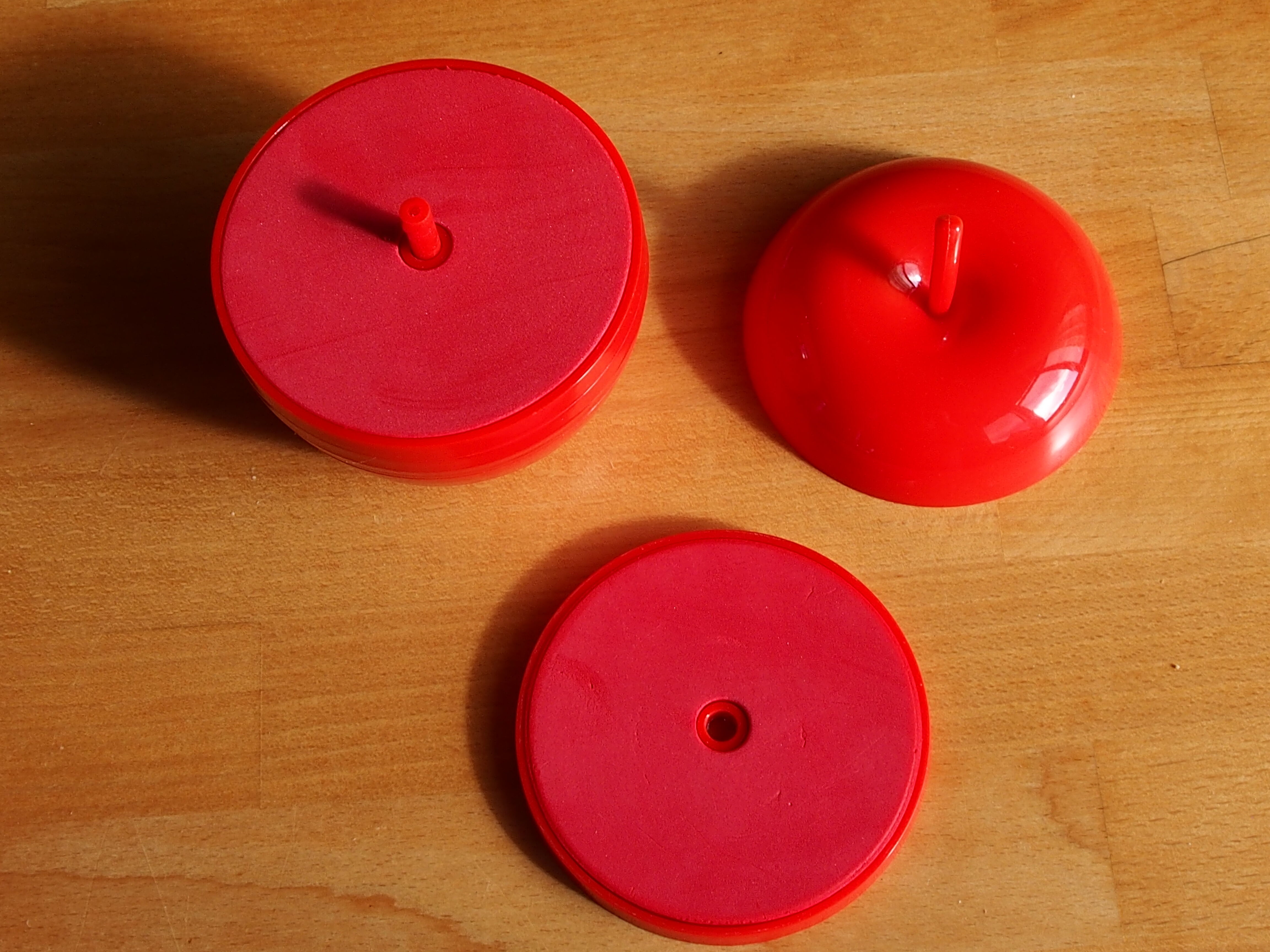 Coasters apple-shaped plastic design, vintage