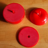 Coasters apple-shaped plastic design, vintage