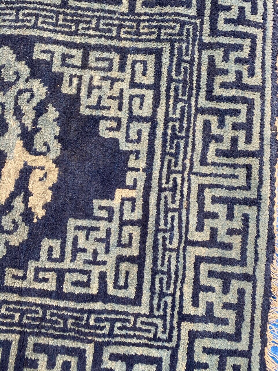Ancient Chinese carpet 57x108 cm