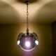 Metal chrome and smoked glass chandelier
