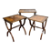 Suite de tables gigognes anglaises en acajou des années 1950