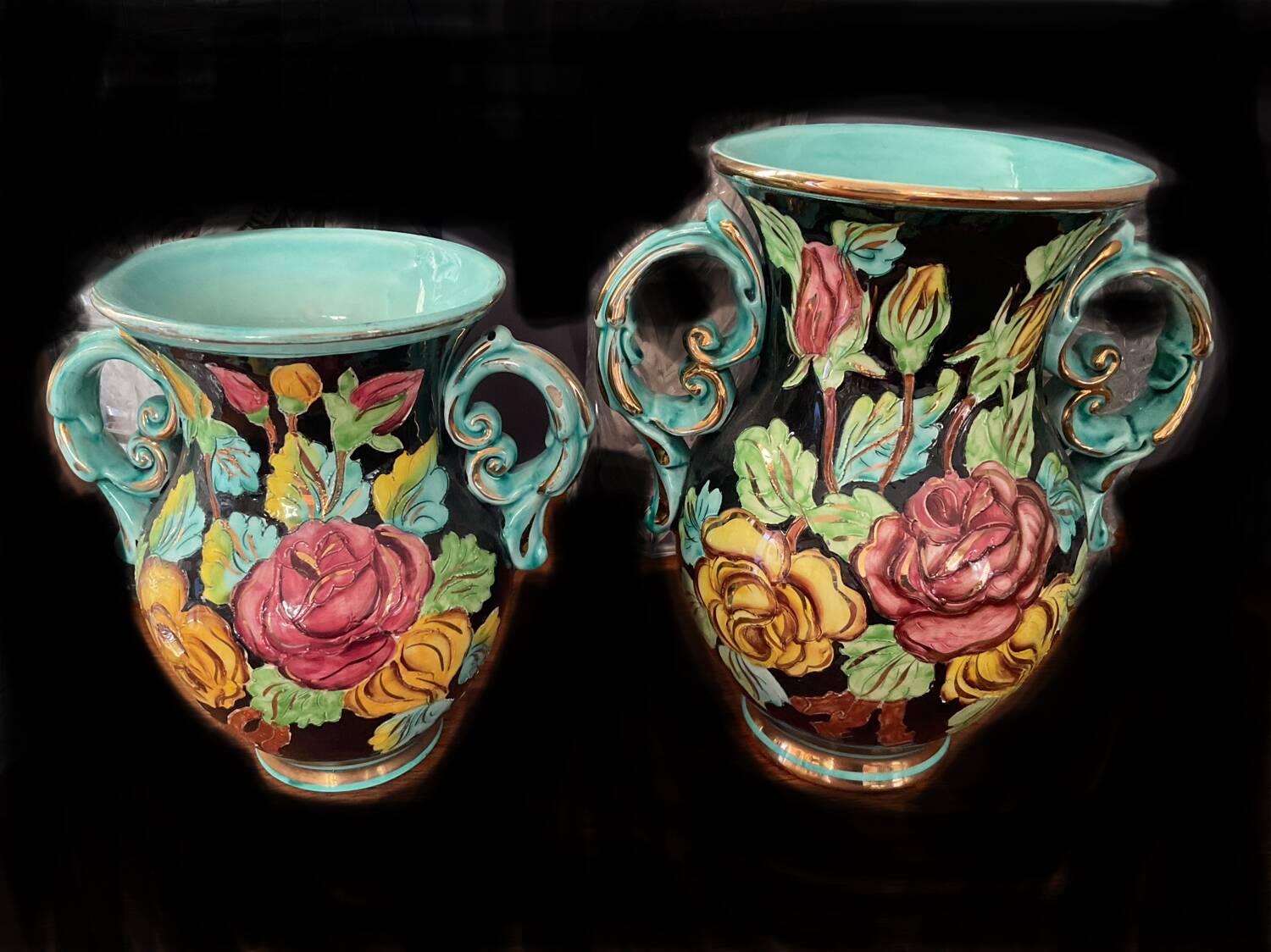 Two ceramic vases from Monaco 1950s